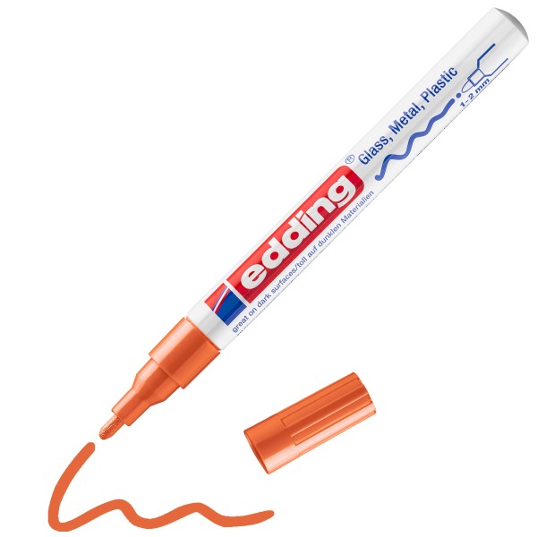 edding 751 Glanzlackmarker 1-2mm orange (6)