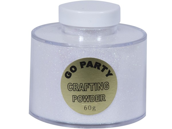 Qualatex Glitter Pot Iridescent White 100g