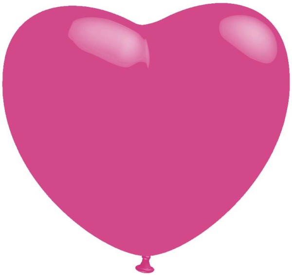 BWS Latexballon Pastel Pink Heart 43cm/17" 100 Stück