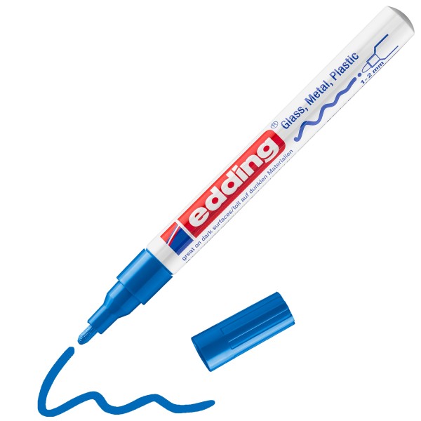 edding 751 Glanzlackmarker 1-2mm blau (3)