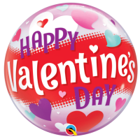 Qualatex Bubble Happy Valentine's Day 55cm/22"  Qualatex Bubble Happy Valentine's Day 55cm/22"