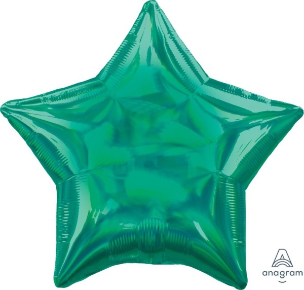 Anagram Folienballon Stern Iridescent Green Holo 45cm/18" (unverpackt)