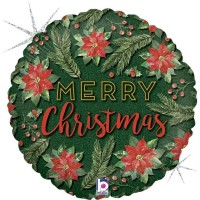 Betallic Folienballon Watercolor Christmas Glitter Holographic 45cm/18"  Betallic Folienballon Watercolor Christmas Glitter Holographic 45cm/18"