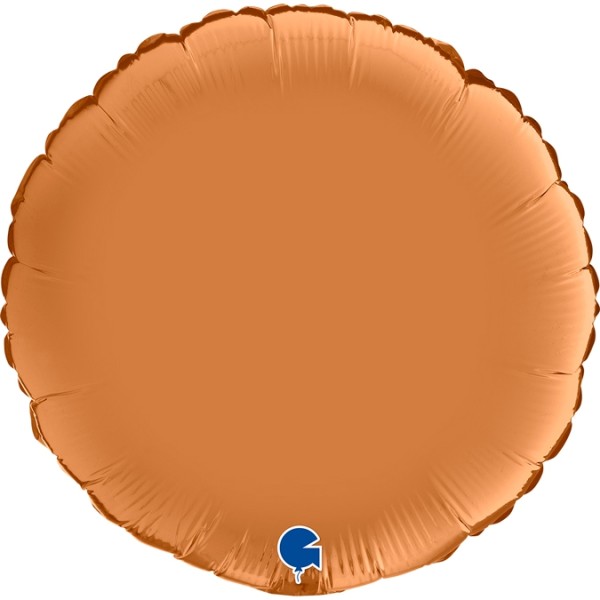 Grabo Folienballon Rund Satin Caramel 45cm/18" (unverpackt)