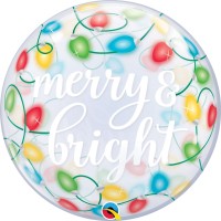 Qualatex Bubbles Merry & Bright Lights 55cm/22"  Qualatex Bubbles Merry & Bright Lights 55cm/22"