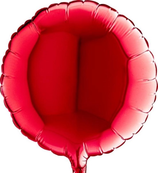 Grabo Folienballon Rund Red 23cm/9" (unverpackt)