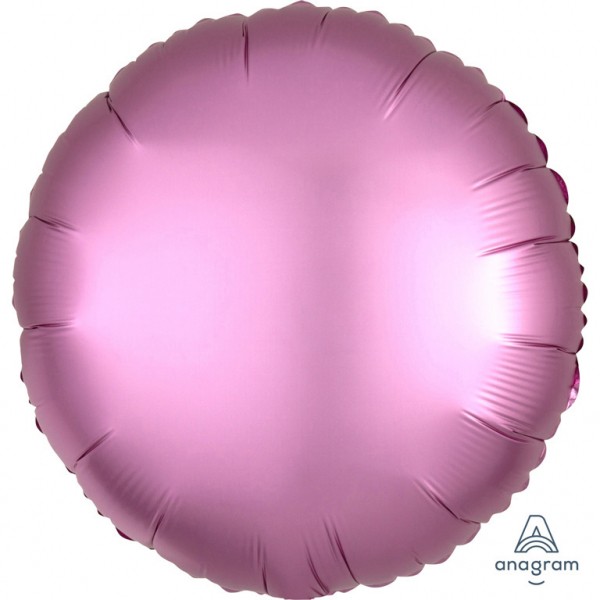 Anagram Folienballon Rund Satin Luxe Flamingo 45cm/18" (unverpackt)
