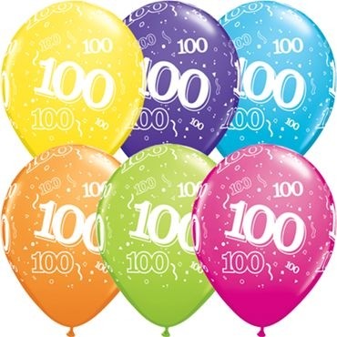 Qualatex Latexballon 100-A-Round Tropical Assortment 28cm/11" 25 Stück