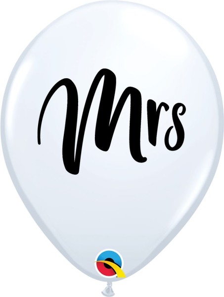 Qualatex Latexballon Mrs. White 28cm/11" 25 Stück