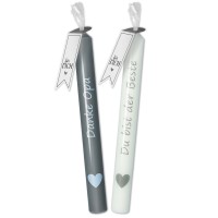Vorschau: Goodtimes Stabkerzen-Set Anthrazit/Weiß, Herz "Danke Opa" & "Du bist der Beste" Vorschau: Goodtimes Stabkerzen-Set Anthrazit/Weiß, Herz "Danke Opa" & "Du bist der Beste"