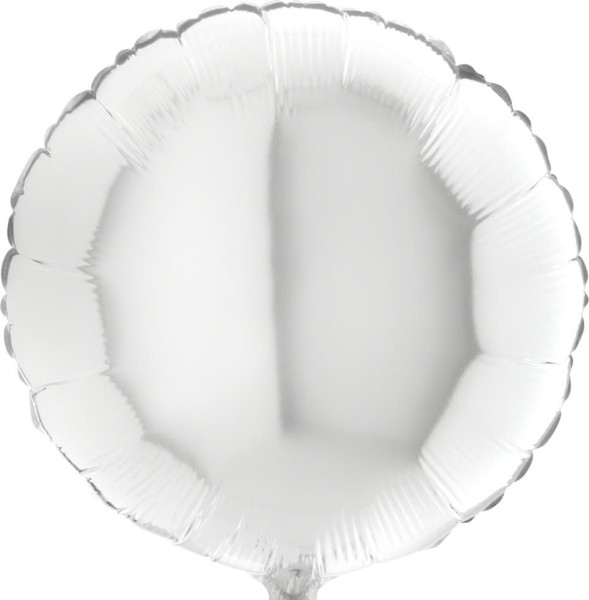 Grabo Folienballon Rund White 45cm/18" (unverpackt)