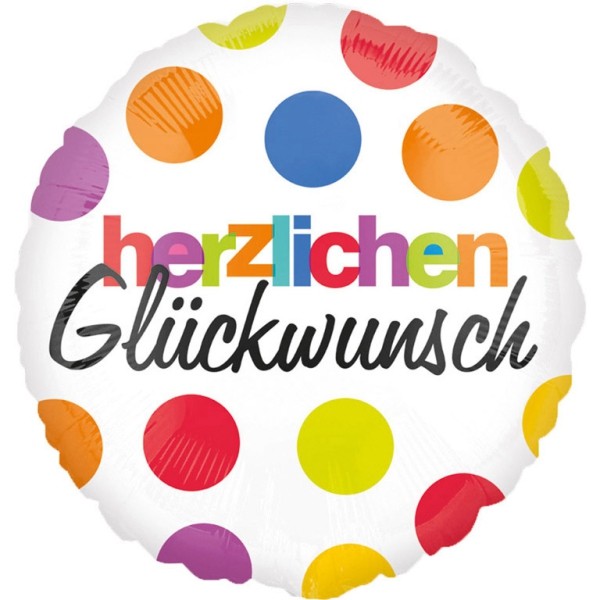 Anagram Folienballon "Herzlichen Glückwunsch" 45cm/17"