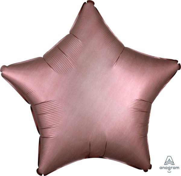 Anagram Folienballon Stern Satin Luxe Rose Copper 50cm/20" (unverpackt)