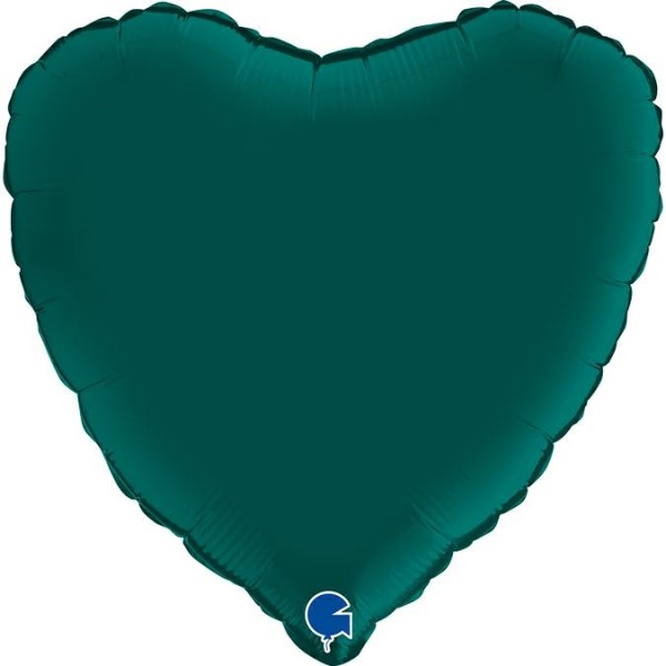 Grabo Folienballon Heart Satin Emerald Green 45cm/18" (unverpackt)
