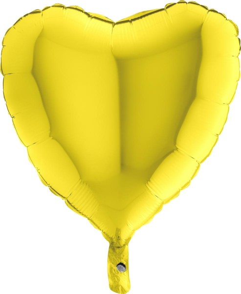 Grabo Folienballon Heart Yellow 45cm/18" (unverpackt)