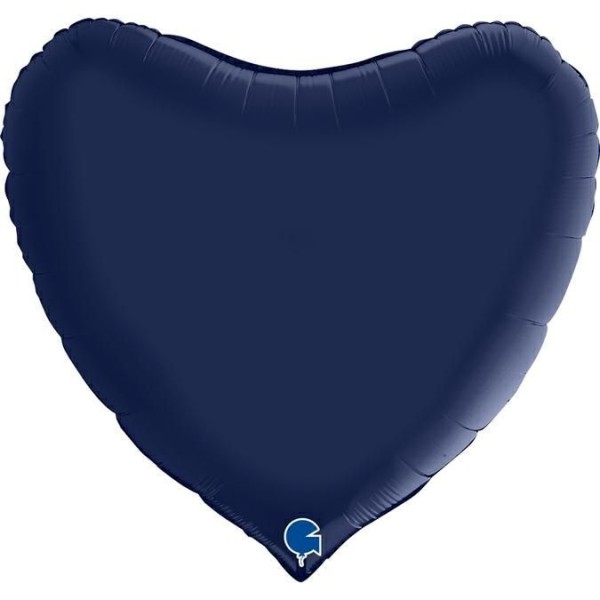 Grabo Folienballon Herz Satin Blue Navy 90cm/36"