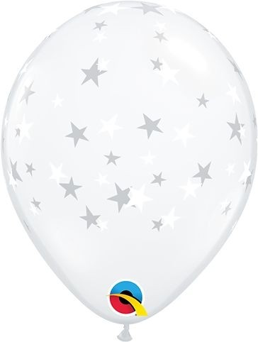 Qualatex Latexballon Contempo Stars White 13cm/5" 100 Stück