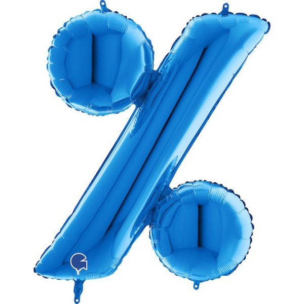 Grabo Folienballon Zeichen % Blue 100cm/40"