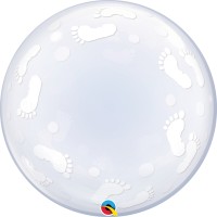 Qualatex Deco Bubble Baby Footprints 60cm/24"  Qualatex Deco Bubble Baby Footprints 60cm/24"