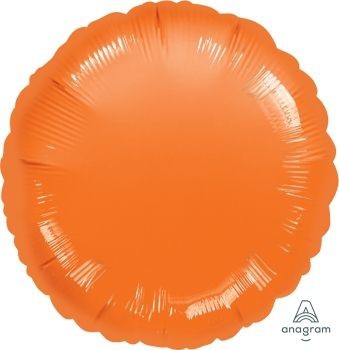 Anagram Folienballon Rund Metallic Orange 45cm/18" (unverpackt)