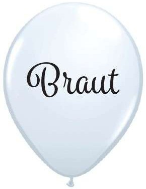 Qualatex Latexballon Braut! White Latex 28cm/11" 25 Stück