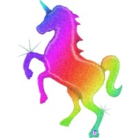 Betallic Folienballon Glitter Rainbow Unicorn Holographic 137cm/54"  Betallic Folienballon Glitter Rainbow Unicorn Holographic 137cm/54"