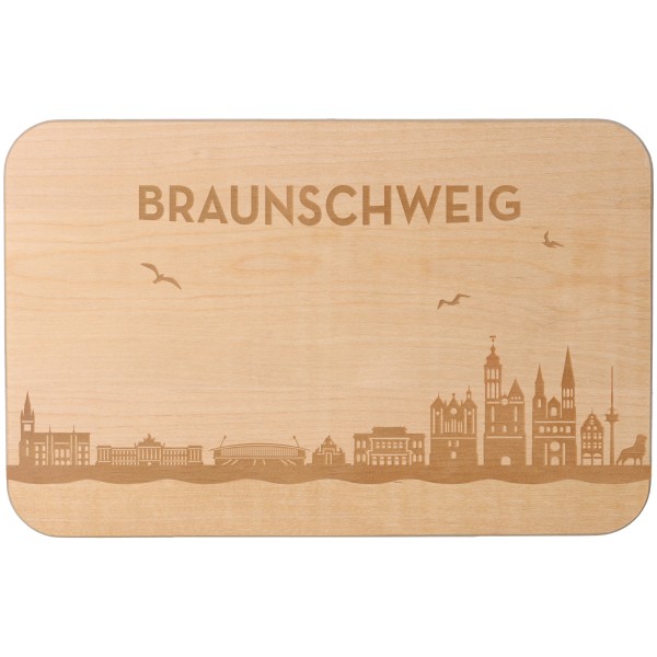 Goodtimes Frühstücksbrett Skyline Braunschweig 23cm x 15cm x 1cm