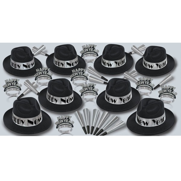 Beistle Partybox Silvester "Swing Silber" 50 Personen