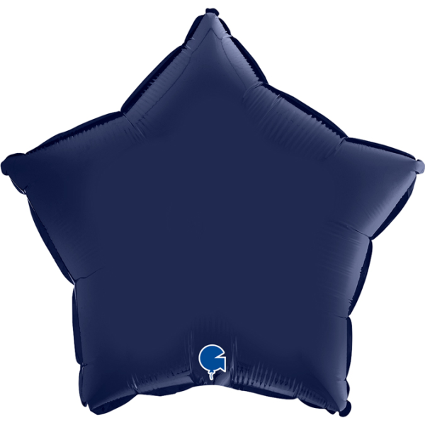 Grabo Folienballon Star Satin Blue Navy 45cm/18" (unverpackt)