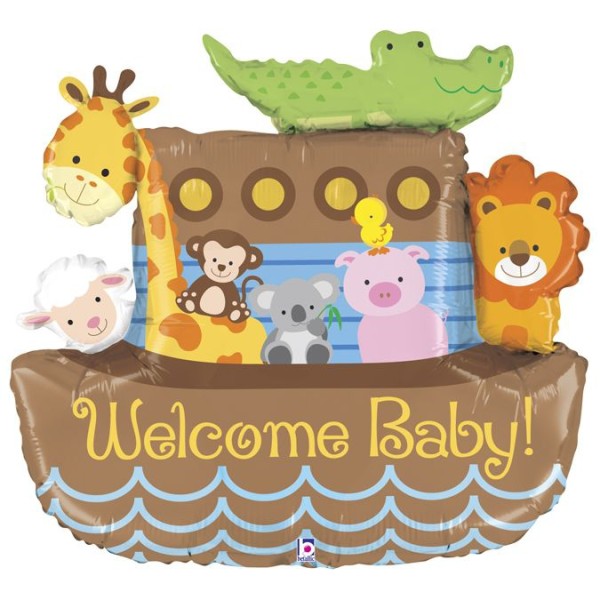 Betallic Folienballon Noah's Ark Welcome Baby 95cm/37"