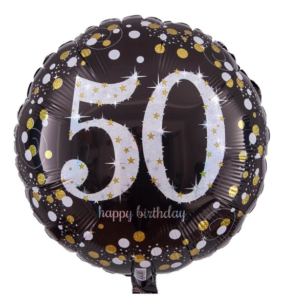 Anagram Folienballon 50 silber Glitzer 43cm/17"