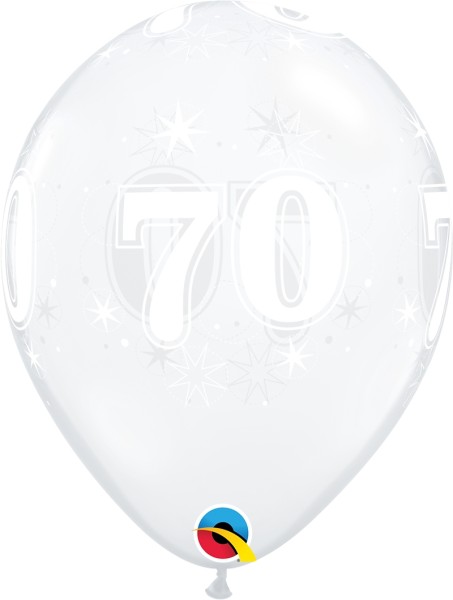 Qualatex Latexballon 70 Sparkle-A-Round Diamond Clear 28cm/11" 25 Stück