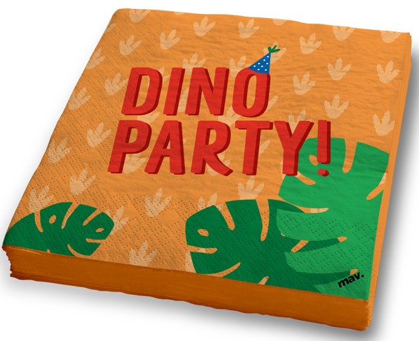Maverick Servietten "Dino Party!", 20 Stück