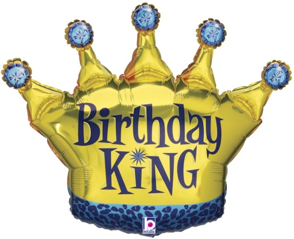 Betallic Folienballon Birthday King 90cm/36"