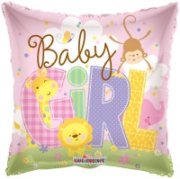 Kaleidoscope Folienballon Baby Girl Animals 45cm/18"  Kaleidoscope Folienballon Baby Girl Animals 45cm/18"