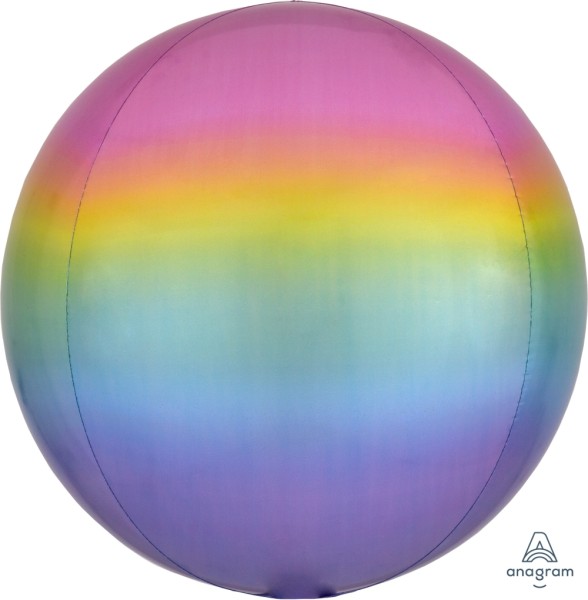 Anagram Folienballon Orbz Ombré Pastell 40cm/16" (unverpackt)