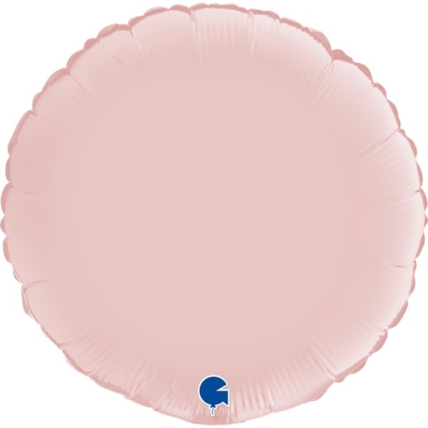 Grabo Folienballon Rund Satin Pastel Pink 45cm/18" (unverpackt)