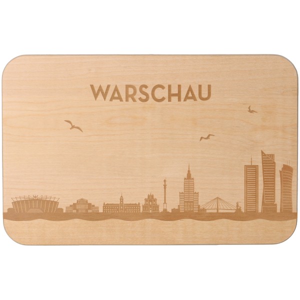 Goodtimes Frühstücksbrett Skyline Warschau 23cm x 15cm x 1cm