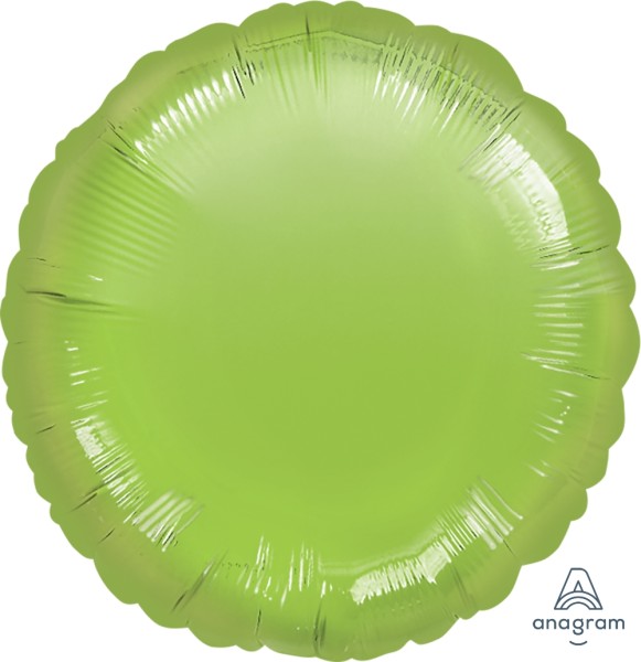 Anagram Folienballon Rund Metallic Lime Green 45cm/18" (unverpackt)