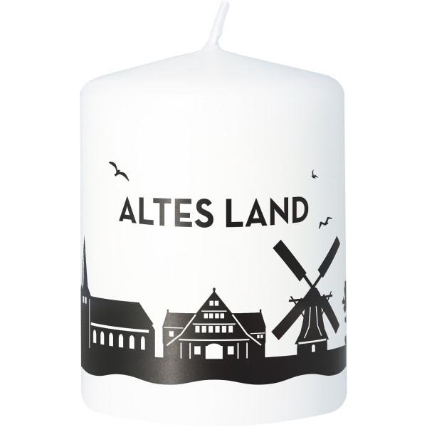 Goodtimes Stumpenkerze Skyline Altes Land