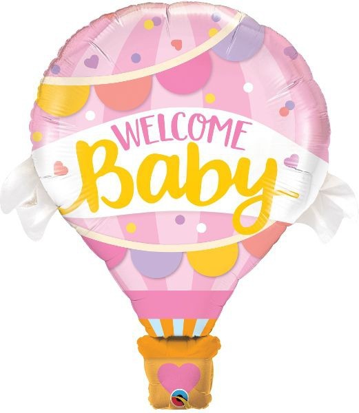 Qualatex Folienballon Shape Welcome Baby Pink 107cm/42"