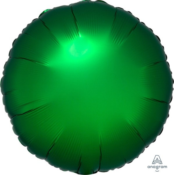 Anagram Folienballon Rund Satin Luxe Emerald 45cm/18" (unverpackt)