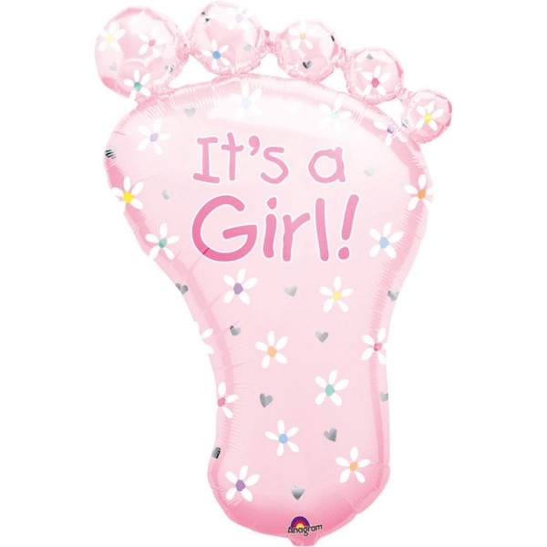 Anagram Folienballon "It's a Girl!" Fuß 82cm/32"