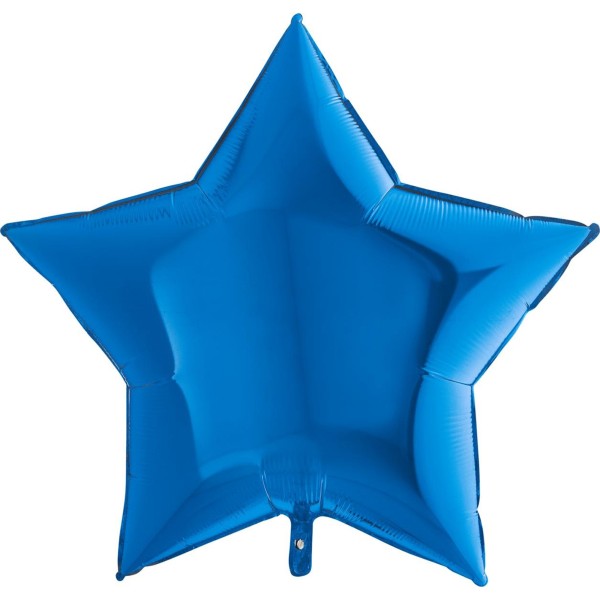Grabo Folienballon Star Blue 90cm/36" (unverpackt)