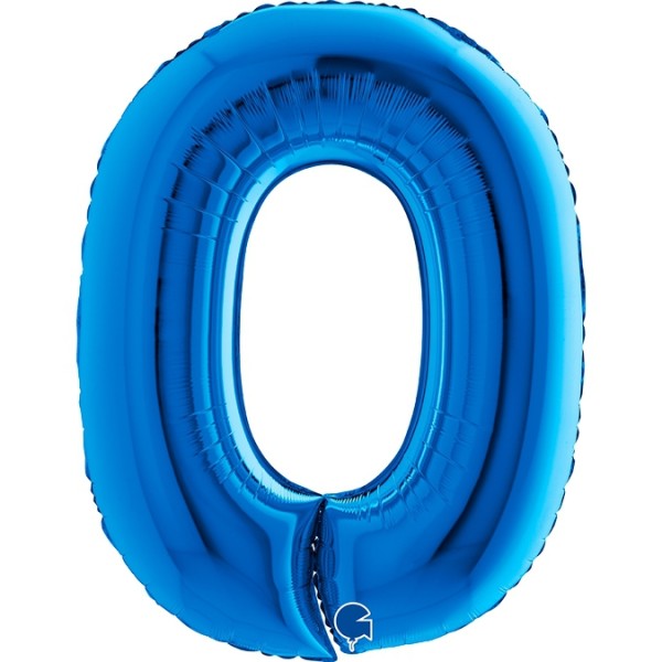 Grabo Folienballon Zahl 0 Blue 100cm/40"