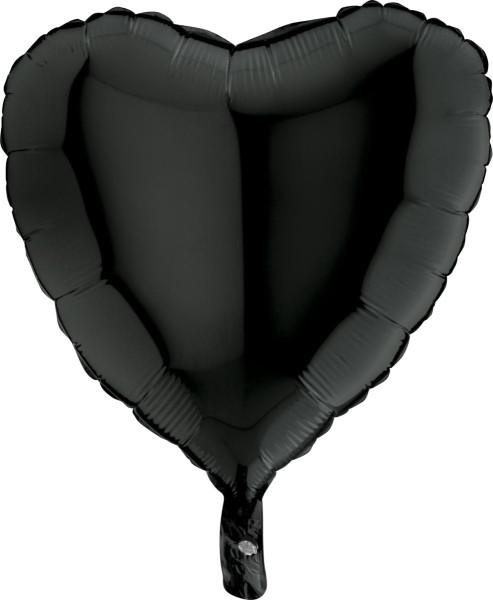 Grabo Folienballon Heart Black 45cm/18" (unverpackt)