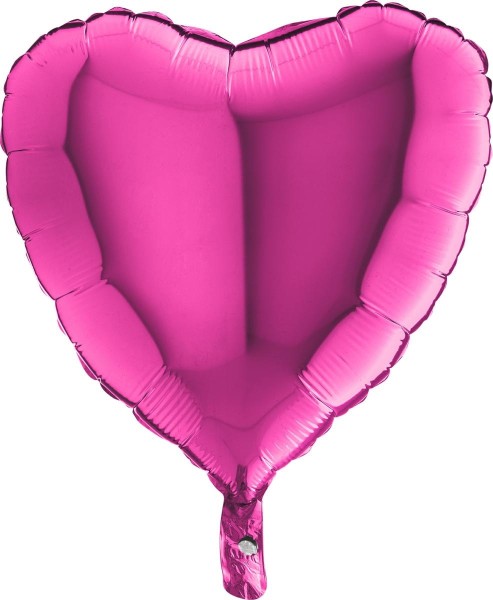 Grabo Folienballon Heart Magenta 45cm/18" (unverpackt)