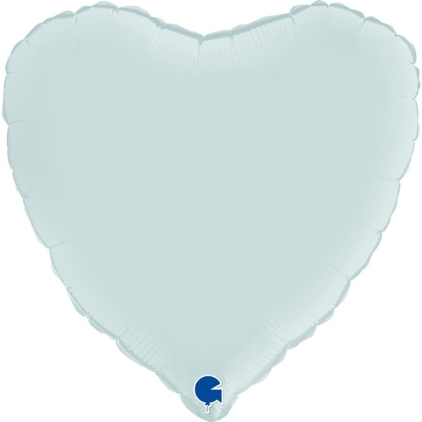 Grabo Folienballon Heart Satin Pastel Blue 45cm/18" (unverpackt)