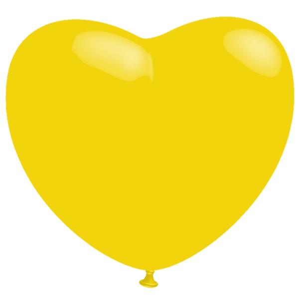 BWS Latexballon Pastel Gelb Heart 43cm/17" 100 Stück