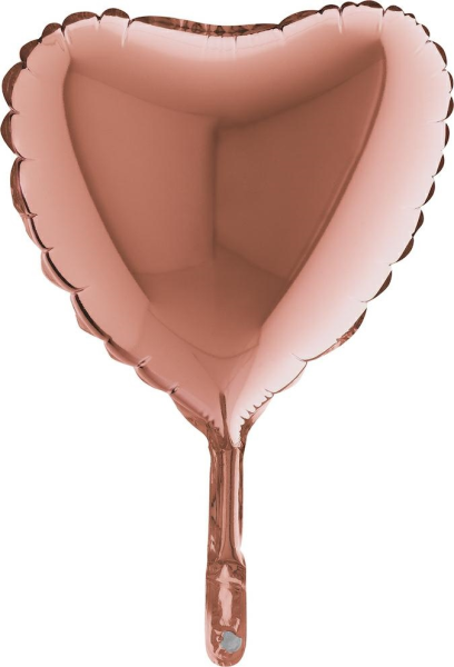 Grabo Folienballon Heart Roségold 35cm/14"(unverpackt)